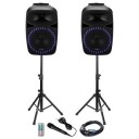  Boxe audio Ibiza Sound PKG12ASET,  cu FM radio USB/SD player+Bluetooth 12"-30cm2x400W