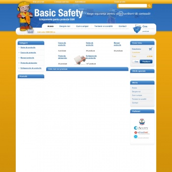 Website pentru firma SC Basic Safety SRL