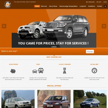 Website pentru firma ANA RENT A CAR