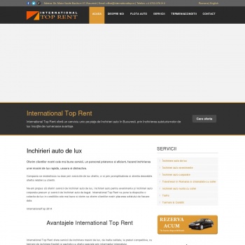 Website pentru firma SC International Top Rent SRL