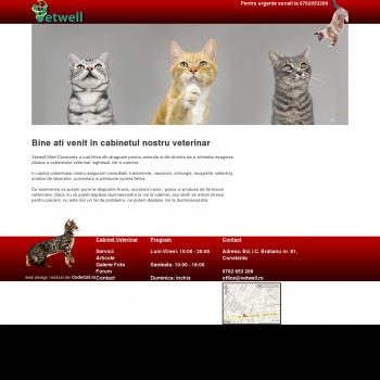 Website pentru firma Vetwell med